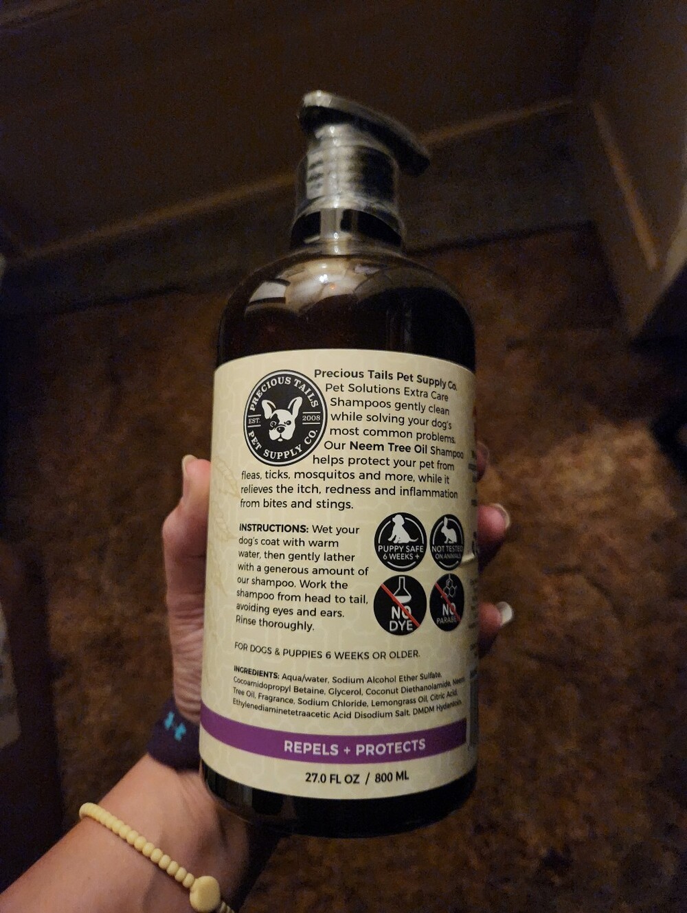 Neem Tree Oil Shampoo for Dogs - Brown